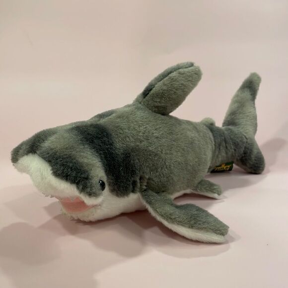 Wild Republic Grey Hammerhead Shark 12” long Excellent Used Condition Like New - Picture 1 of 10